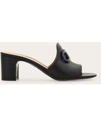 Ferragamo - Mid Heel Slide With Gancini Buckle .5 - Lyst
