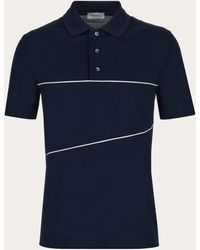 Ferragamo - Polo With Contrasting Piping - Lyst