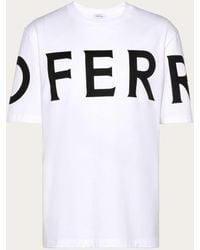 Ferragamo - Short Sleeved T-shirt With Graphic Logo - Lyst