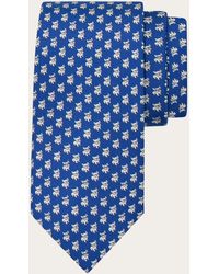 Ferragamo - Men Bulldog Print Silk Tie - Lyst