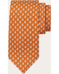 Ferragamo - Bulldog Print Silk Tie - Lyst