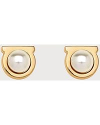Ferragamo - Brass Earrings - Lyst