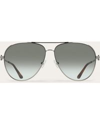 Ferragamo - Aviator Frame Sunglasses - Lyst