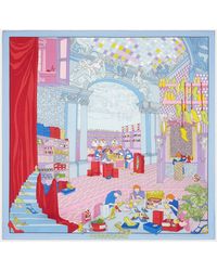 Ferragamo - Atelier Print Silk Scarf - Lyst