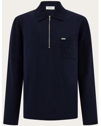 Ferragamo - Uomo Polo A Manica Lunga - Lyst