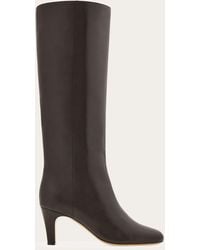 Ferragamo - Knee High Boot With Low Heel - Lyst