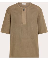 Ferragamo - Knitted Polo Shirt - Lyst
