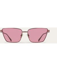 Ferragamo - Butterfly Frame Sunglasses - Lyst