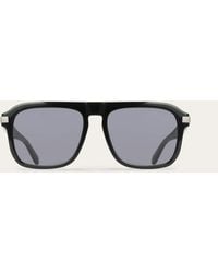 Ferragamo - Rectangular Frame Sunglasses - Lyst