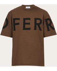 Ferragamo - Damen T-Shirt mit grafischem Logo - Lyst