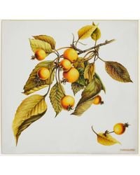 Ferragamo - Women Botanical Print Silk Foulard - Lyst