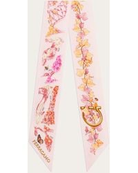 Ferragamo - Eden Shoes Print Silk Mini Bandeau - Lyst
