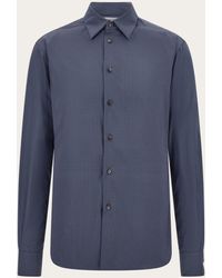 Ferragamo - Hombre Camisa Monogram Azul - Lyst