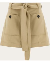 Ferragamo - Donna Mini Gonna Con Tasche Applicate - Lyst