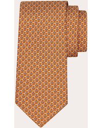 Ferragamo - Gancini Links Print Silk Tie - Lyst