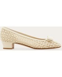 Ferragamo - Macramé Vara Bow Pump - Lyst