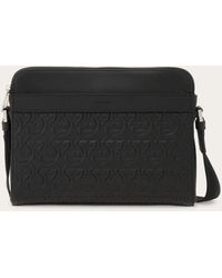 Ferragamo - Uomo Borsa A Tracolla Con Goffratura Gancini - Lyst