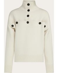 Ferragamo - Damen Pullover Mit-Knöpfen - Lyst