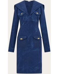 Ferragamo - Washed Gabardine Dress - Lyst