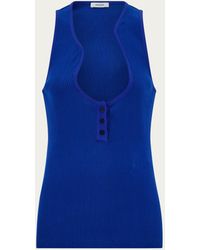 Ferragamo - Donna Canotta Con Scollo Sagomato - Lyst