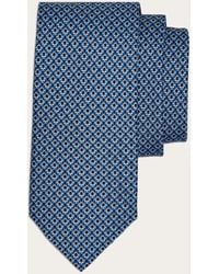 Ferragamo - Gancini Print Silk Tie - Lyst