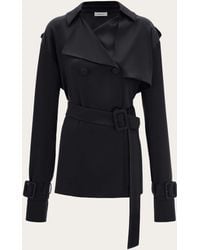 Ferragamo - Short Satin Trench - Lyst