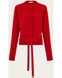 Ferragamo - Cardigan With Thread Through Belt - Lyst