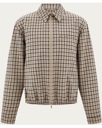 Ferragamo - Check Bomber Jacket - Lyst