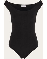 Ferragamo - Low cut round neck bodysuit - Lyst