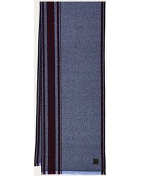 Ferragamo - Hommes Écharpe En Cachemire Bleu - Lyst