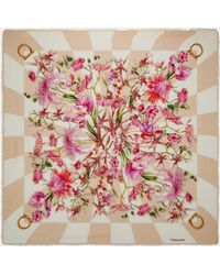 Ferragamo - Floral Bloom Print Shawl - Lyst