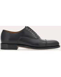 Ferragamo - Hombre Zapatos Oxford Tramezza Con Toe Cap Negro Talla .5 - Lyst