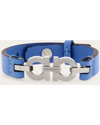 Ferragamo - Uomo Bracciale Con Doppio Gancini - Lyst