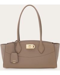 Ferragamo - Donna New Studio Soft Bag East West (M) - Lyst