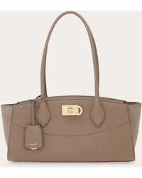 Ferragamo - New Studio Soft Bag East West (M) - Lyst