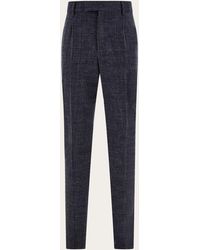 Ferragamo - Silk And Wool Tailored Trouser - Lyst