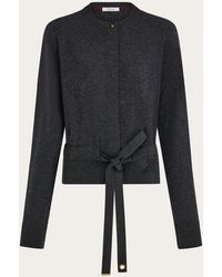 Ferragamo - Cardigan With Ribbon Detail - Lyst