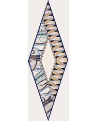 Ferragamo - Flowers And Butterflies Print Diamond Scarf - Lyst