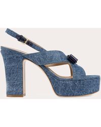 Ferragamo - Vara Bow Platform Sandal - Lyst