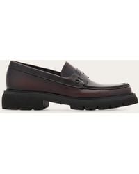 Ferragamo - Penny Loafer With Chunky Tread - Lyst