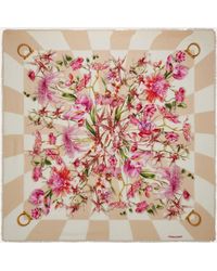 Ferragamo - Floral Bloom Print Shawl - Lyst