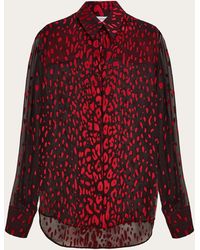 Ferragamo - Devoré Georgette Shirt - Lyst
