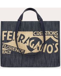 Ferragamo - Donna Tote Bag Con Logo (M) - Lyst