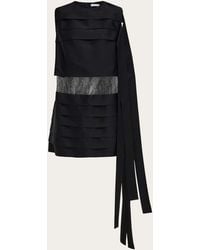 Ferragamo - Mini Dress With Lace Detail - Lyst
