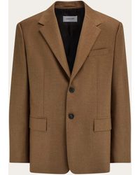 Ferragamo - Single Breasted Flannel Blazer - Lyst