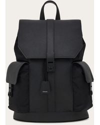 Ferragamo - Hommes Sac À Dos Double Poche Noir - Lyst
