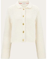 Ferragamo - Knitted Cardigan With Gancini Buckles - Lyst