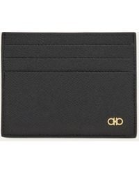 Ferragamo - Micro Gancio Leather Card Case - Lyst