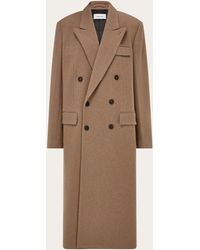 Ferragamo - Jersey Interlock Double Breasted Coat - Lyst