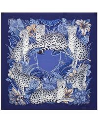 Ferragamo - Damen Seidenhalstuch Mit Geparden-Print - Lyst